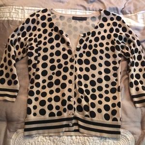 Sassy cardigan with polka dots and stripes